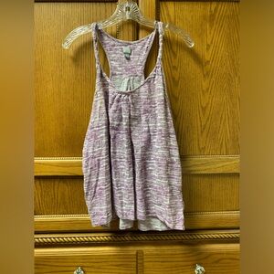 Converse Women’s Purple White 100% Cotton Racer Back Tank Tunic Size Large